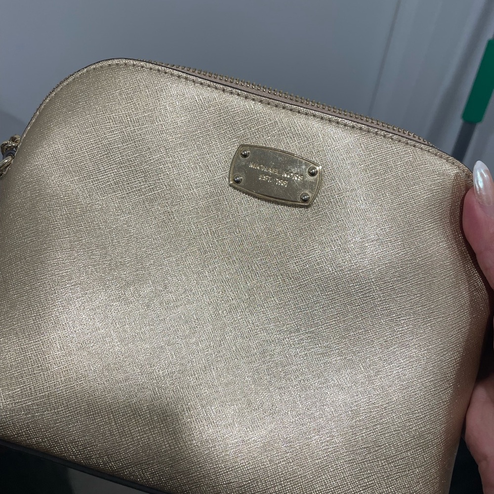 Michael Kors Gold Cosmetic Bag